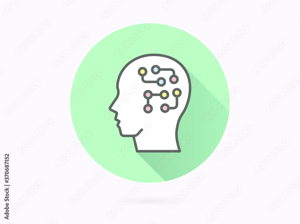 Artificial, intelligence icon for graphic and web design. Artificial, intelligence icon for graphic and web design.