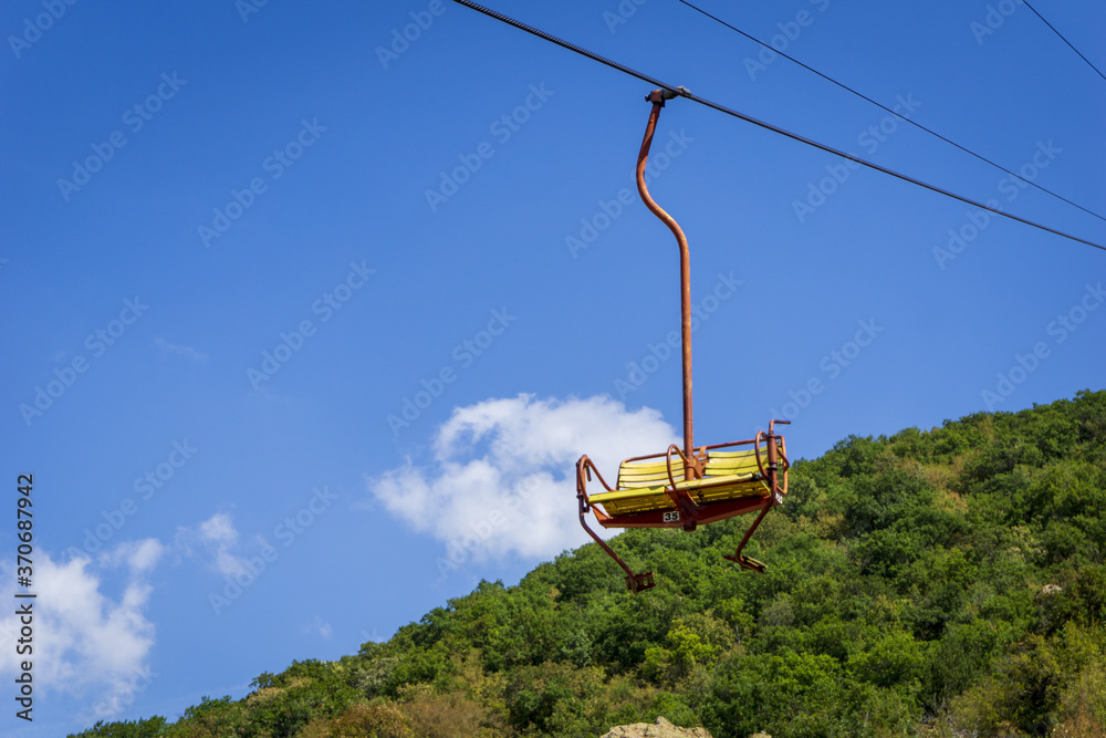 Riding the Chair Lift through the Forest of the High of Riding the Chair Lift through the Forest of the High of