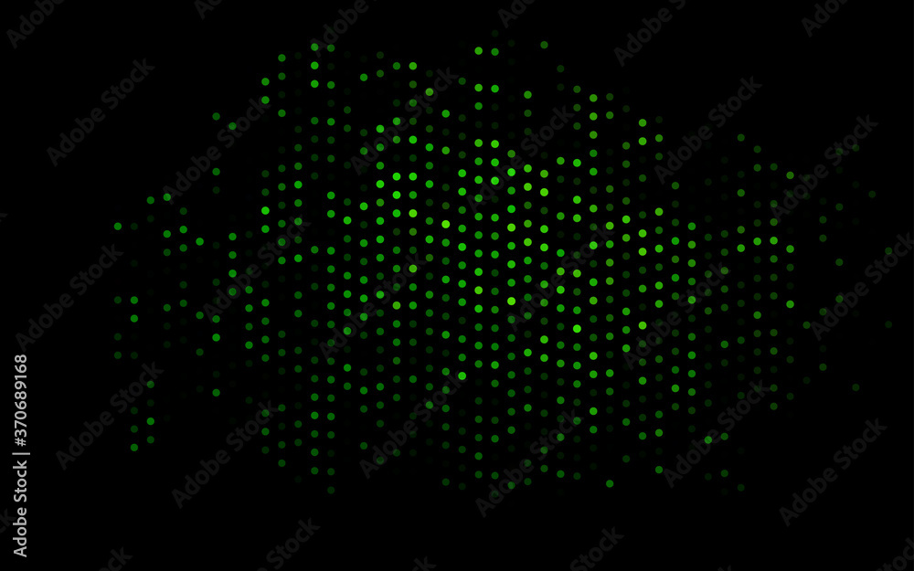 Dark Green vector cover with spots.