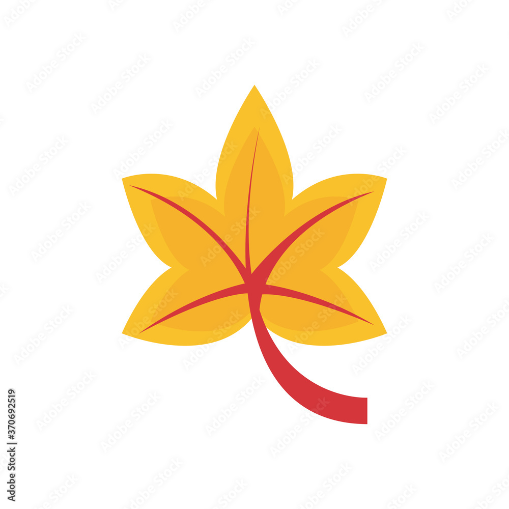 autumn leaf flat style icon autumn leaf flat style icon