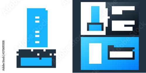 Logotype Abacus icon isolated on white background. Traditional counting frame. Education sign. Mathematics school. Logo design template element. Vector.