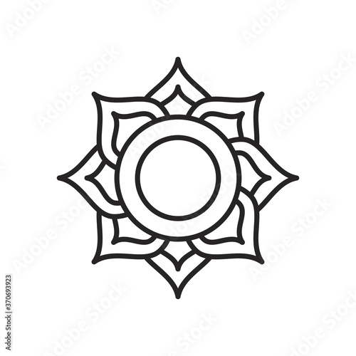 navratri mandale style line icon