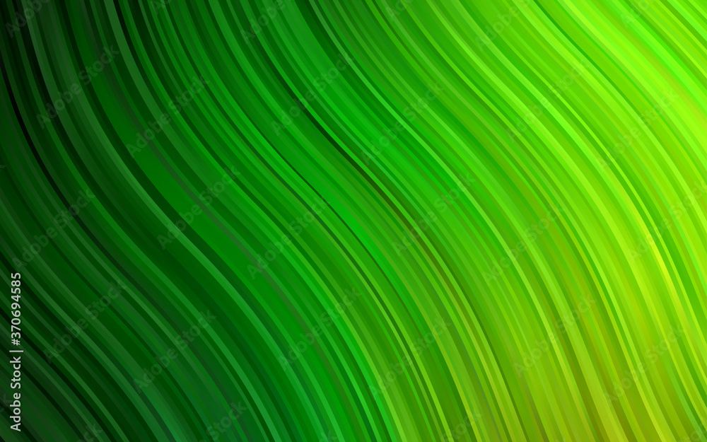 Light Green vector background with liquid shapes.
