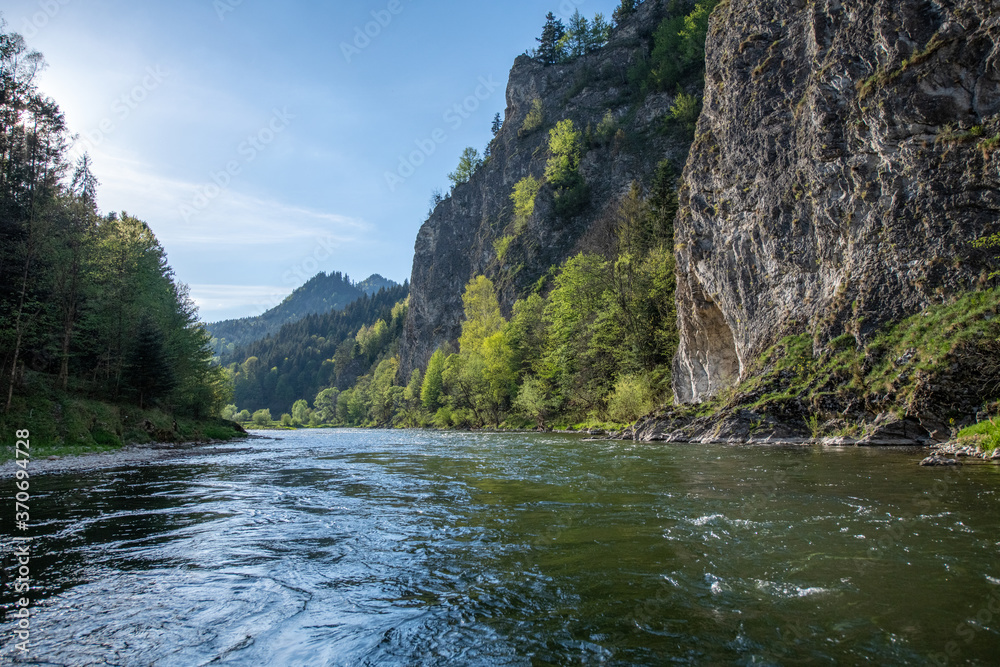 Dunajec river Valley in spring