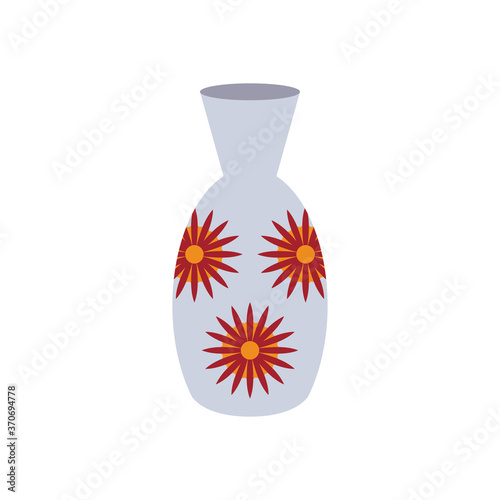 chinese ceramic vase flat style icon