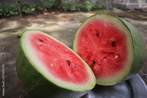 ripe watermelon on a plate