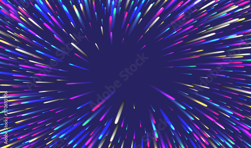 Data stream tunnel abstract vector background. Data fast transfer