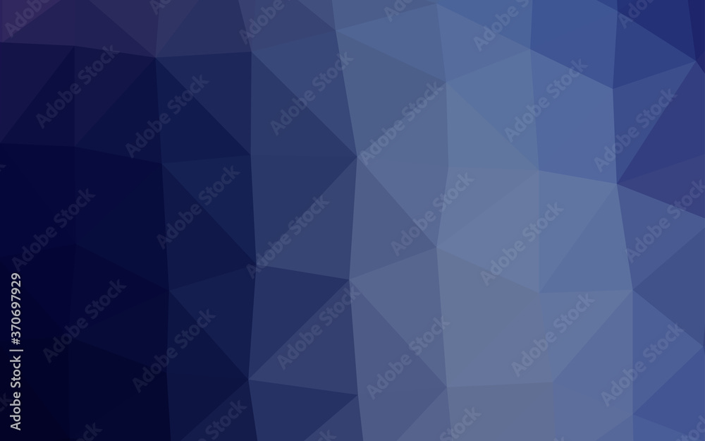 Obraz premium Dark BLUE vector polygon abstract background.