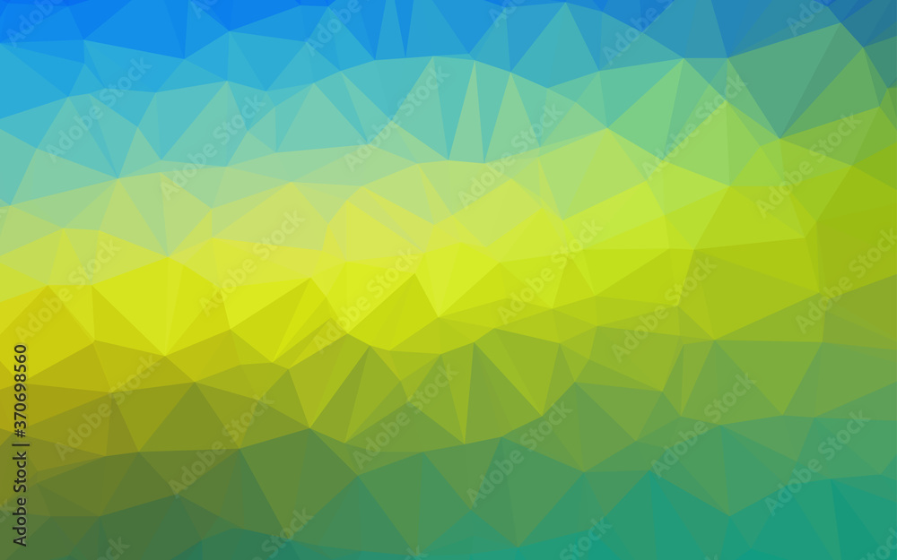 Dark Blue, Yellow vector abstract polygonal texture.