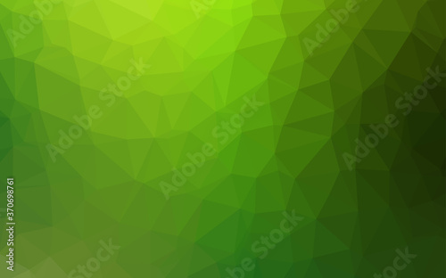 Light Green vector shining triangular template.