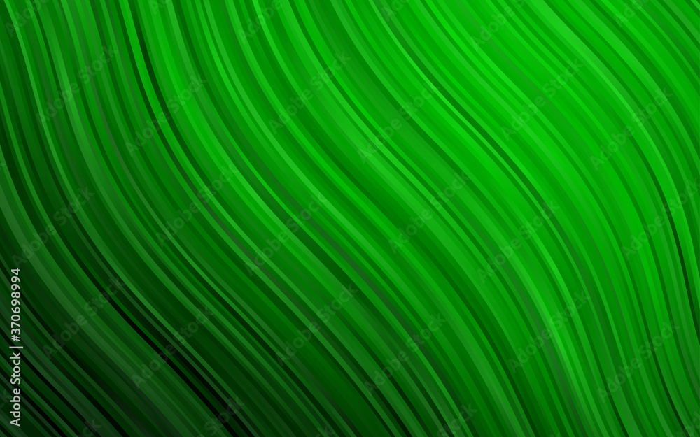 Light Green vector pattern with curved circles. Light Green vector pattern with curved circles.