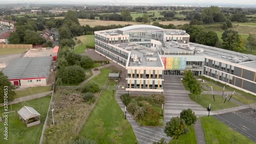 a descending shot of the Essa Academy in Bolton, Greater Manchester photo