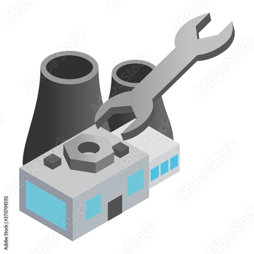 Thermal station icon. Isometric illustration of thermal station vector icon for web