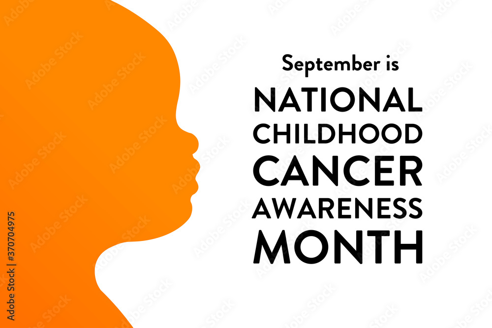 September is National Childhood Cancer Awareness Month. Template for background, banner, card, poster with text inscription. Vector EPS10 illustration.