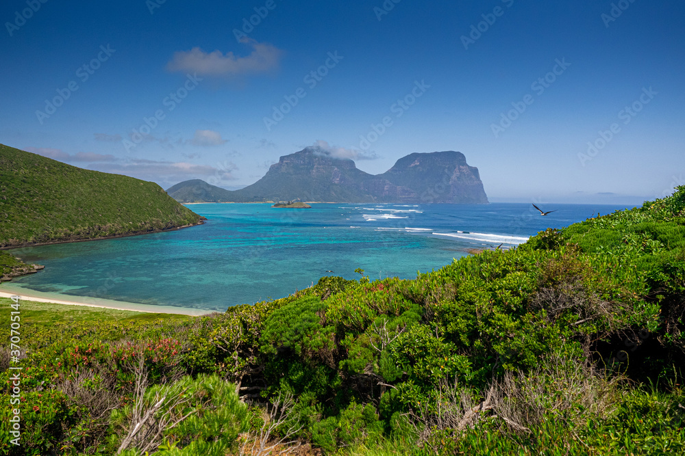 Lord Howe Island Lagoon with Mount Lidgbird and Mount Gower