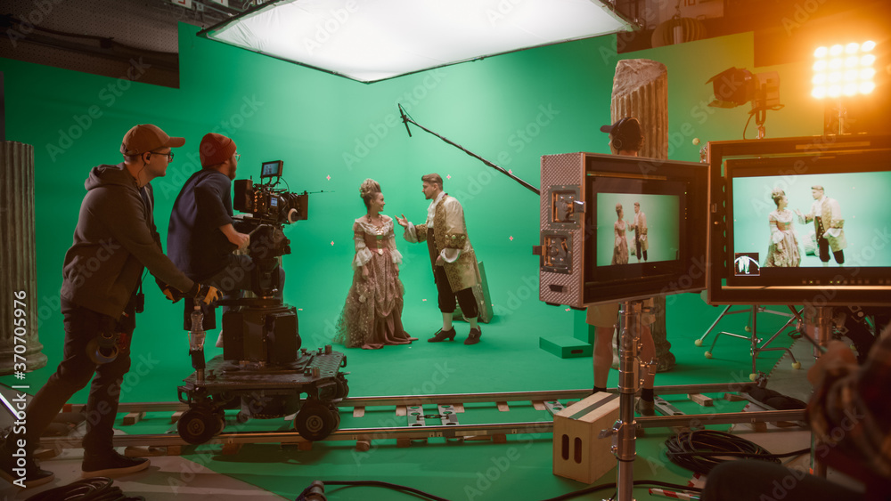 Φωτογραφία On Big Film Studio Professional Crew Shooting Period Costume Drama Movie