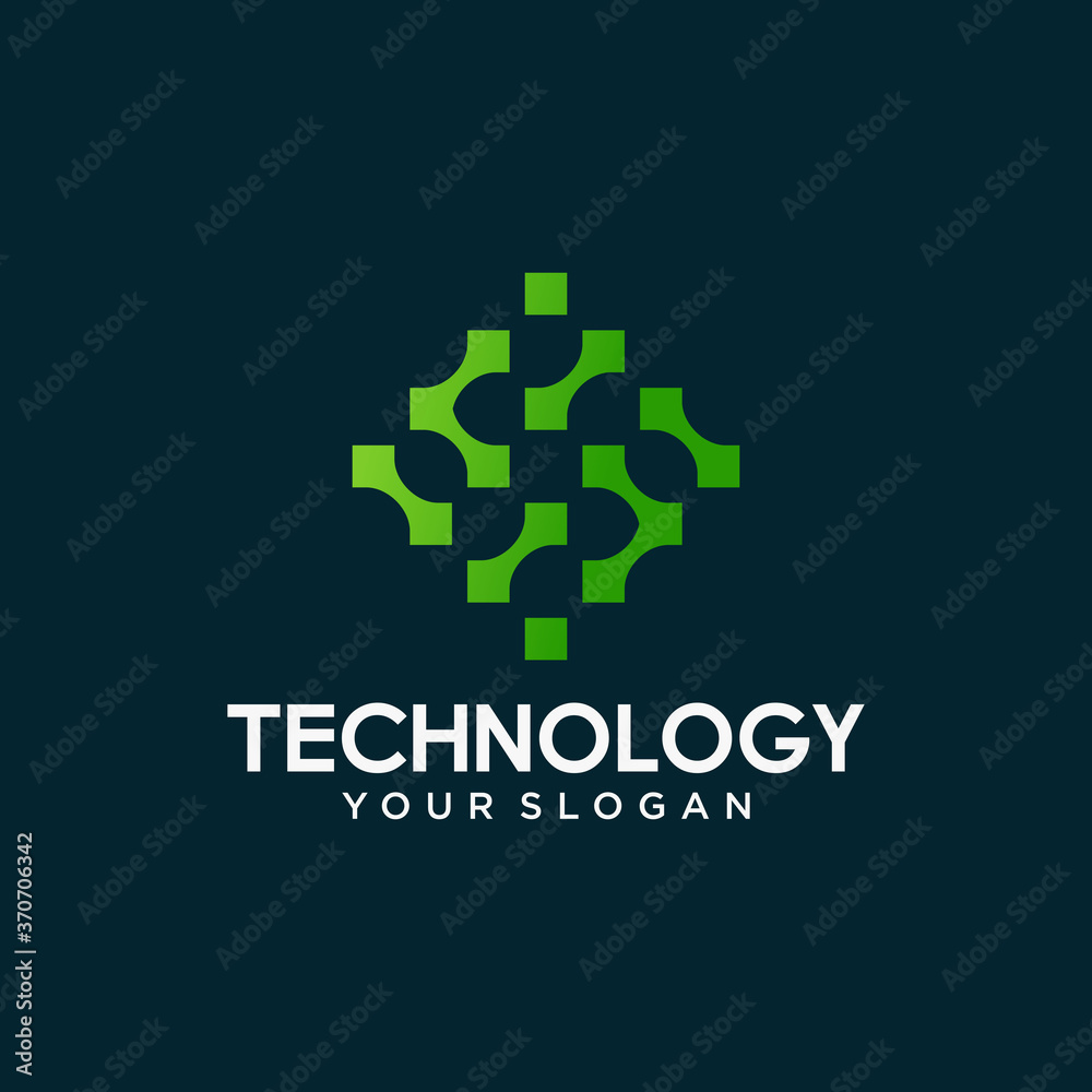 Abstract technology logo template vector icon Abstract technology logo template vector icon