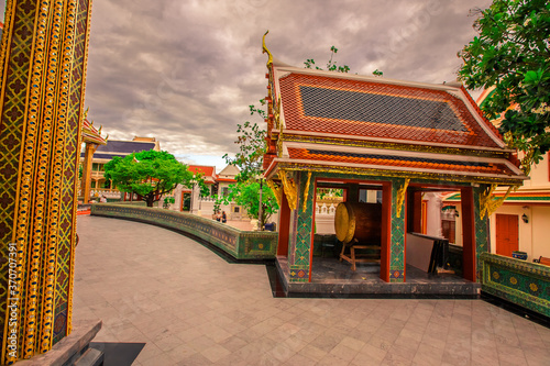 WatRatchabophitSathitmahasimaram-Bangkok:6July 2020,interior atmosphere,religious tourist attractions,sculptures of beautiful churches of temples, Fueng Nakorn road area.Wat Ratchabophit,Thailand photo