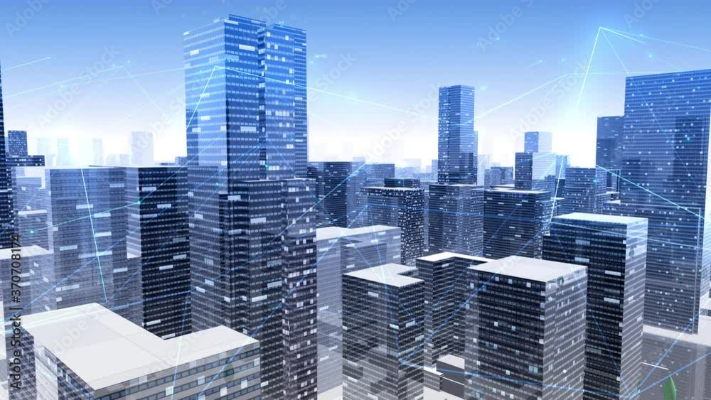 Digital City Network Building Technology Communication Data Business Background Digital City Network Building Technology Communication Data Business Background