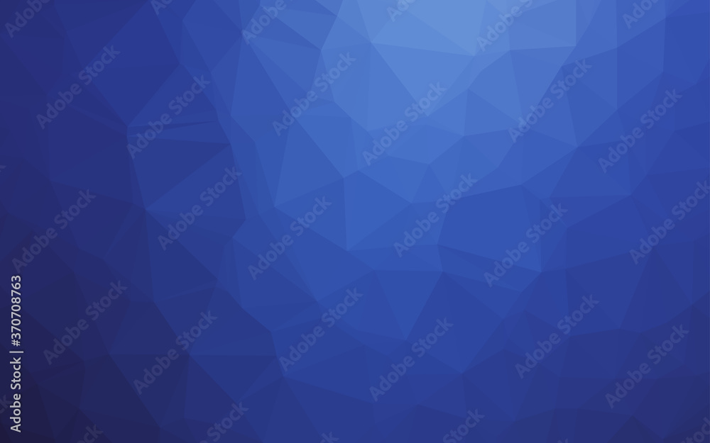 Dark BLUE vector low poly cover. Dark BLUE vector low poly cover.