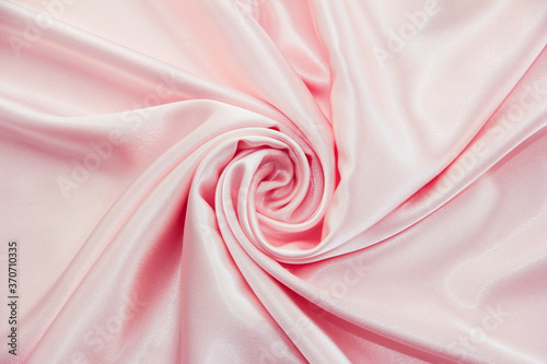Obraz na płótnie texture of pink satin fabric with decorative a pleats