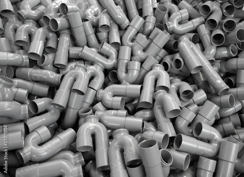 Plastic parts. Plastics. Pipes sewerage.