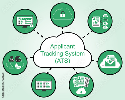 Applicant Tracking System (ATS) icons - Vector photo
