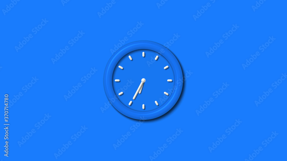 Amazing aqua color 3d wall clock animation video footage,Clock animation