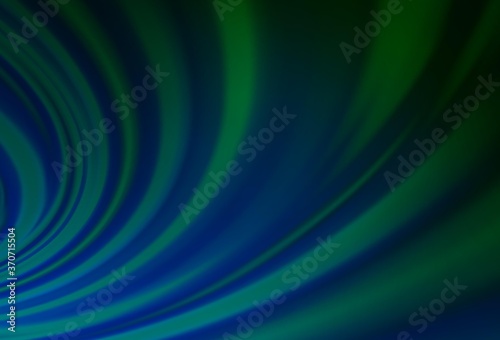 Dark Blue, Green vector background with lava shapes.