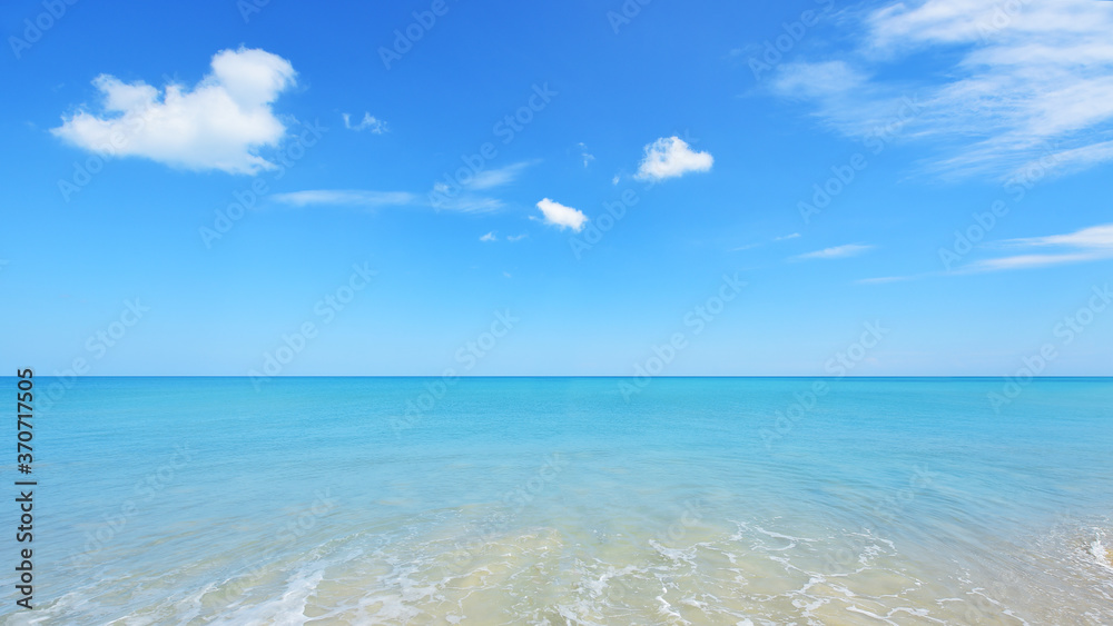 tropical beach and blue sky in nature
