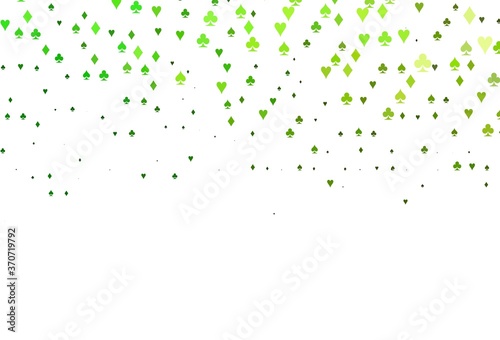 Light Green vector pattern with symbol of cards.