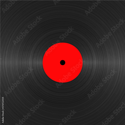 Vinyl record close up. Black vinyl texture. Vector illustration	
