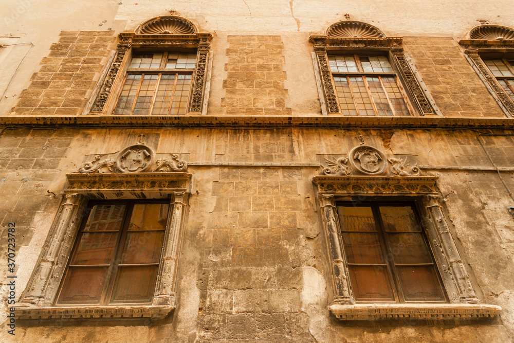 palacio de Ca´n Oleza mandado construir por la familia Descós en el siglo XV, Monumento Histórico-Artístico, Palma, mallorca, islas baleares, españa, europa