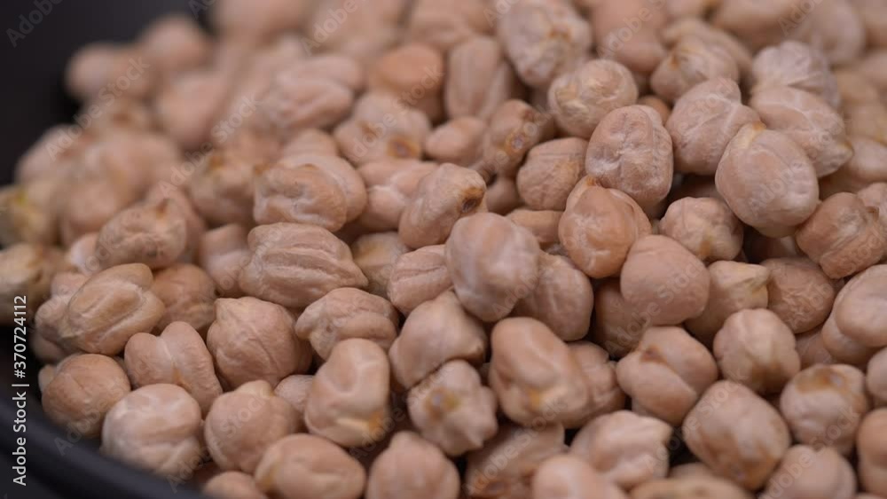 Chickpea beans rotate. Close-up of chickpea beans Chickpea beans rotate. Close-up of chickpea beans