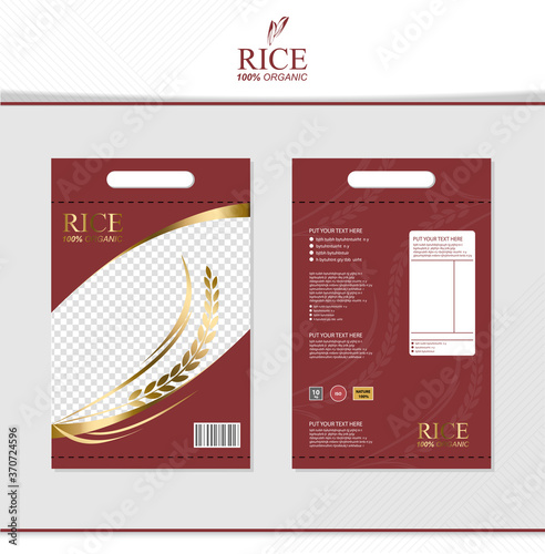 Rice food or thai food, banner and poster template vector design.