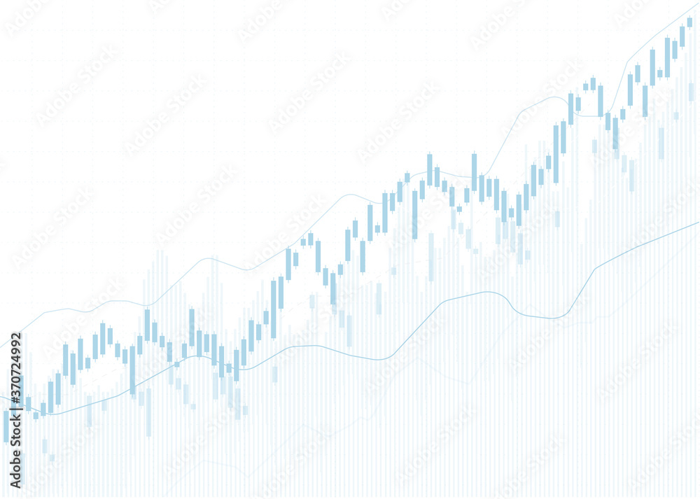 Business candle stick graph chart of stock market investment trading, Bullish point, Bearish point. trend of graph vector design.