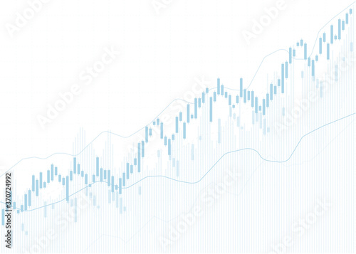 Business candle stick graph chart of stock market investment trading, Bullish point, Bearish point. trend of graph vector design.