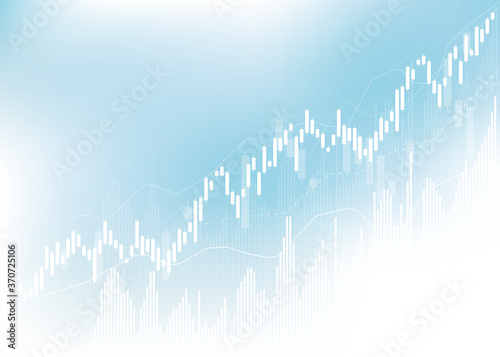 Business candle stick graph chart of stock market investment trading, Bullish point, Bearish point. trend of graph vector design.