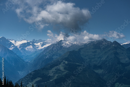 Mountain landscape with clouds  view to the Grossglockner  Austria