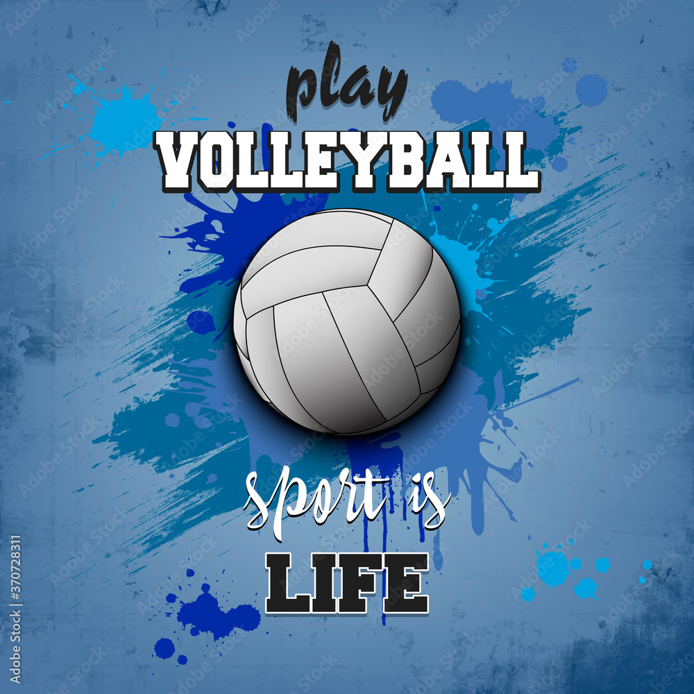 Volleyball ball icon. Play volleyball. Sport is life. Pattern for ...