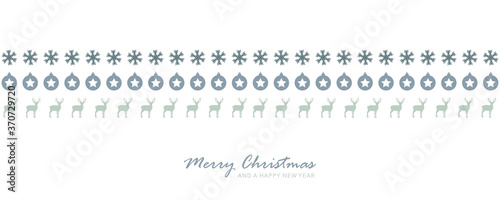 christmas card banner with deer star and snowflake pattern vector illustration EPS10