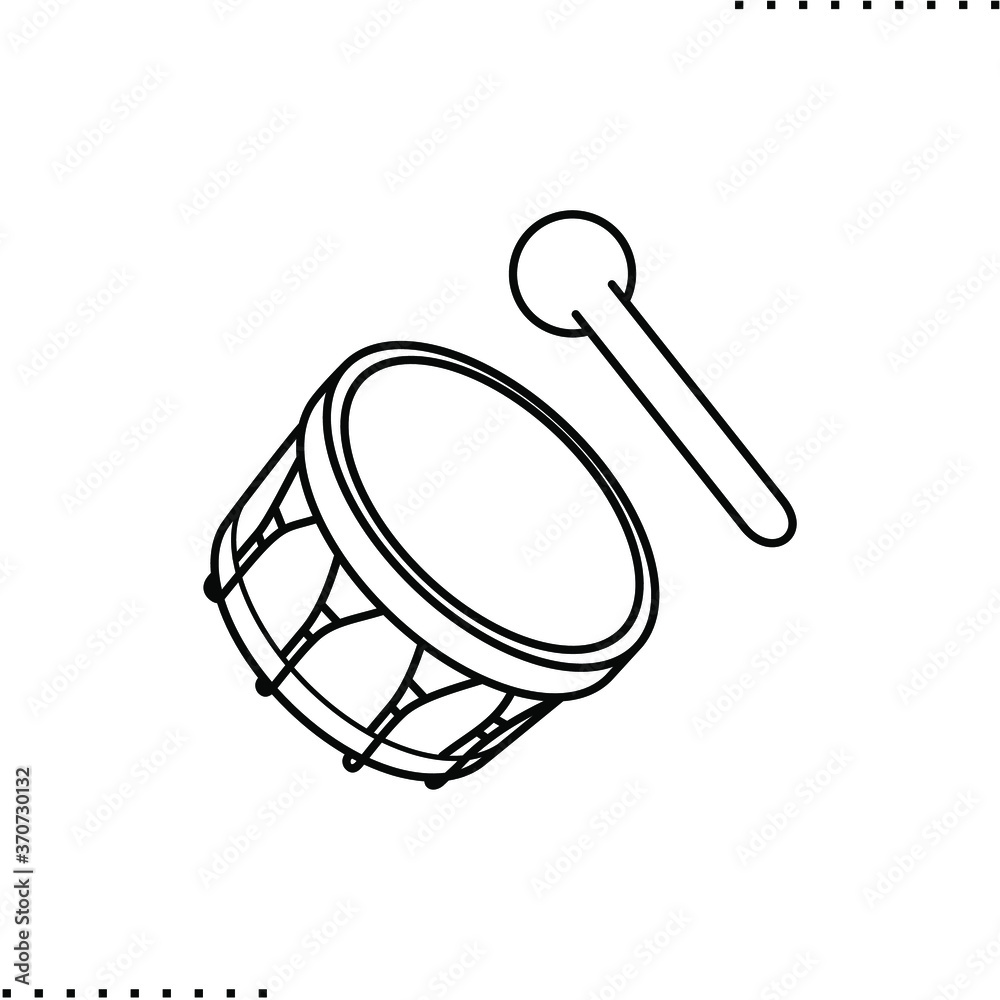 Arabic drum, Ramadan greeting vector icon in outline Arabic drum, Ramadan greeting vector icon in outline