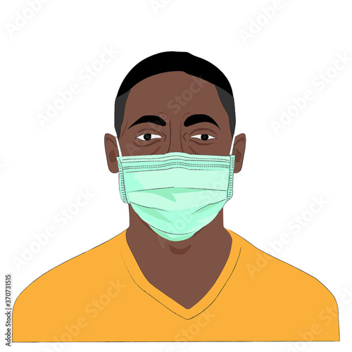 Wear a masks to prevent Coronavirus (COVID-19) and plague infection, Surgical masks illustration.	
