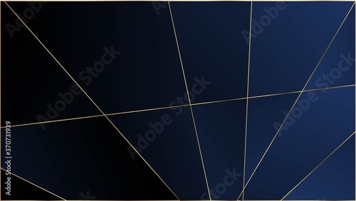 Blue Luxury Triangular Pattern. Silver Rich VIP Geometric Celebration 