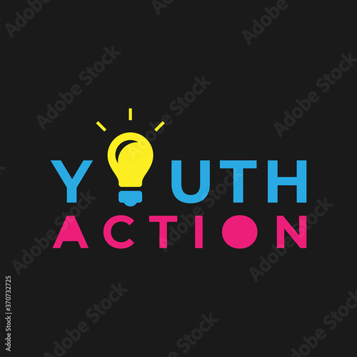Design for celebrating International youth day event. August 12.
