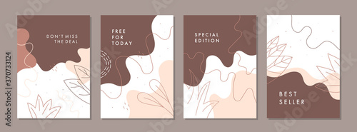 Set of abstract creative artistic templates with autumn concept. Universal cover Designs for Annual Report, Brochures, Flyers, Presentations, Leaflet, Magazine.