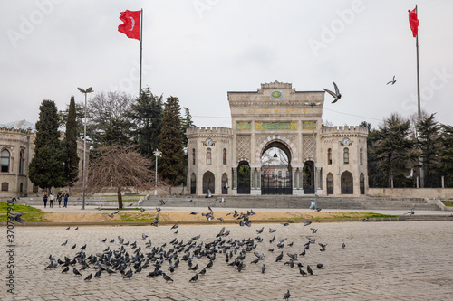 Photography ISTANBUL,TURKEY,MARCH 22,2020:View from Beyazit Square