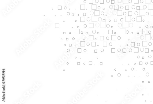 Light Silver, Gray vector pattern with spheres, squares.