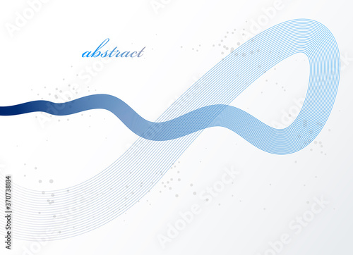 Abstract lines in 3D motion dimensional perspective vector background, elegant curvy light stripy design element, template for banner or poster and other ads.