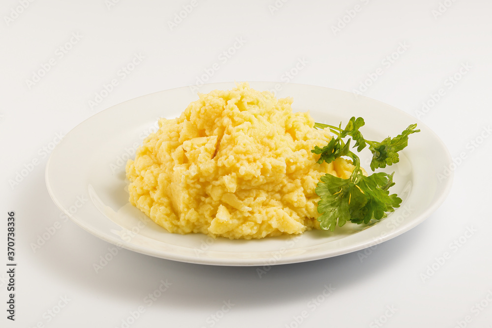 mashed potatoes on a white plate mashed potatoes on a white plate